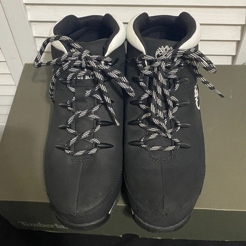 Timberland Women's Euro Sprint Mid Hiker Black Nubuck Boot - Picture 3 of 9